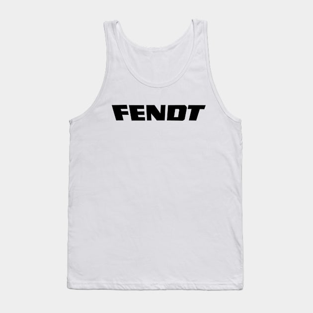 Fendt Tractor Logo Text Black Tank Top by TractorsLovers